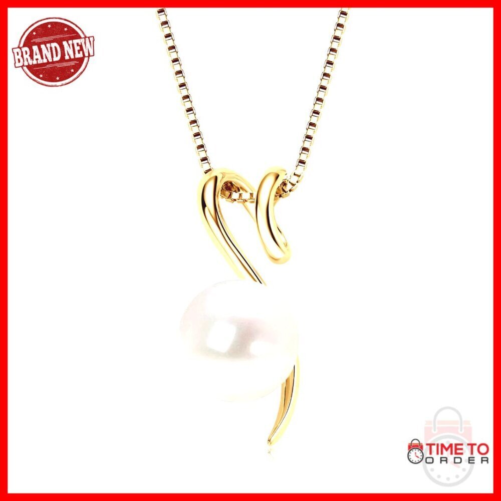 Sterling Silver Freshwater Pearl Pendant Necklace 18" Anniversary Gift